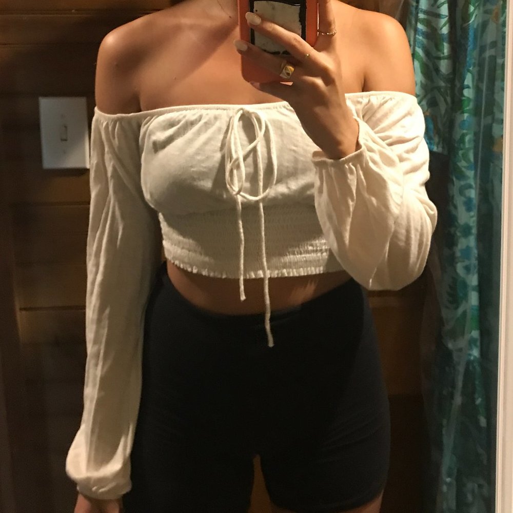 Off the shoulder crop top